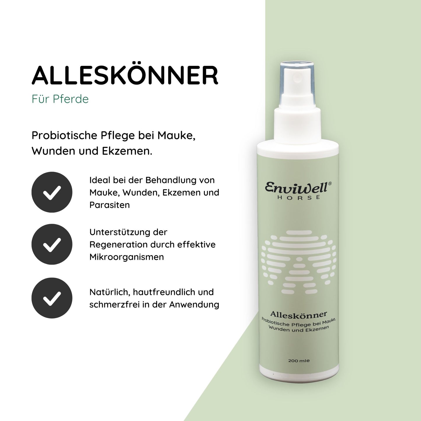 Vorteile von Alleskönner: Mauke Spray für Pferde