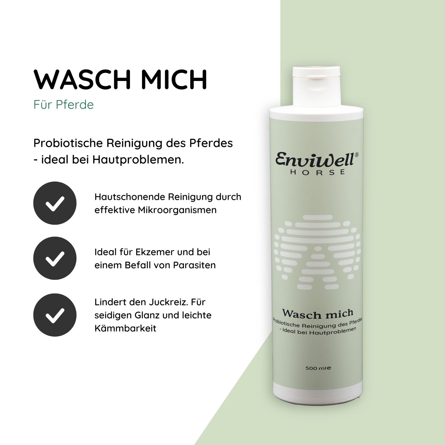 Vorteile von Wasch mich: Juckreiz beim Pferd stoppen