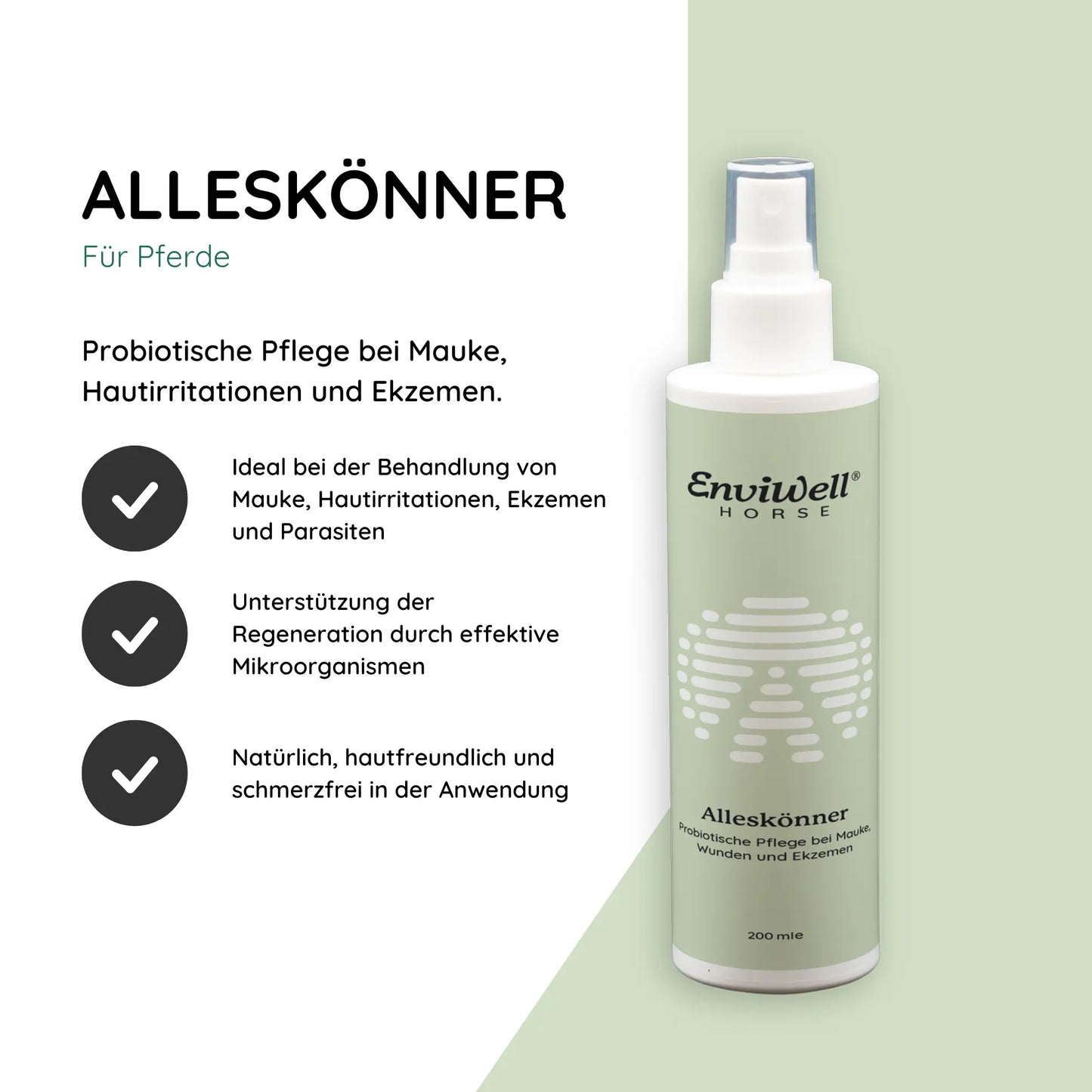 Vorteile von Alleskönner: Mauke Spray für Pferde