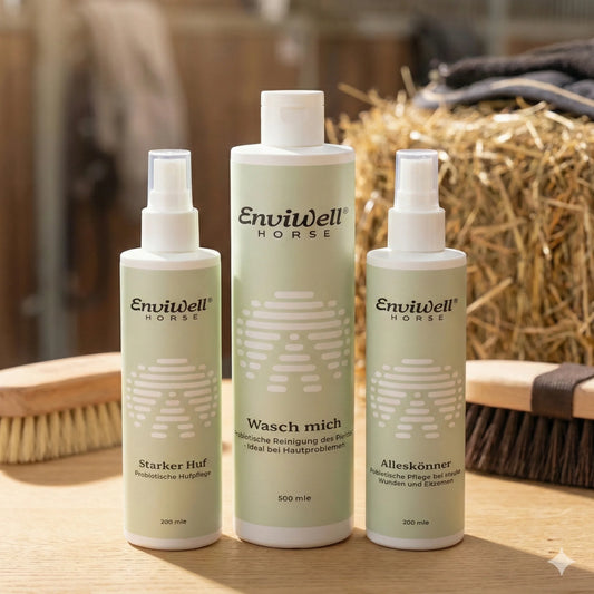 Produkt-Set im Stall: Starker Huf, Wasch mich und Alleskönner von EnviWell