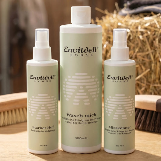 Produkt-Set im Stall: Starker Huf, Wasch mich und Alleskönner von EnviWell